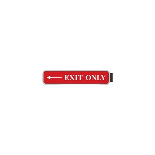 Xstamper Designer Corridor Sign - 1 Each - 10" Holding Width x 2" Holding Height - Rectangular Shape - Rounded Corner - Plastic - Gray