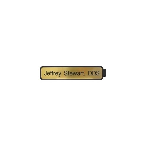 Xstamper Designer Corridor Sign - 1 Each - 10" Holding Width x 2" Holding Height - Rectangular Shape - Rounded Corner - Plastic - Brown