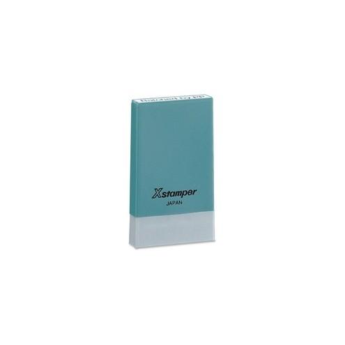 Xstamper Single Line Stamp - Custom Message Stamp - 1 Line(s) - 0.19" Impression Width x 1.44" Impression Length - 50000 Impression(s) - Assorted - Rubber - 1 Each