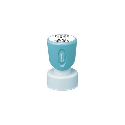 Xstamper Round Custom Stamp - Custom Message Stamp - 1" Impression DiameterPlastic - Recycled - 1 Each