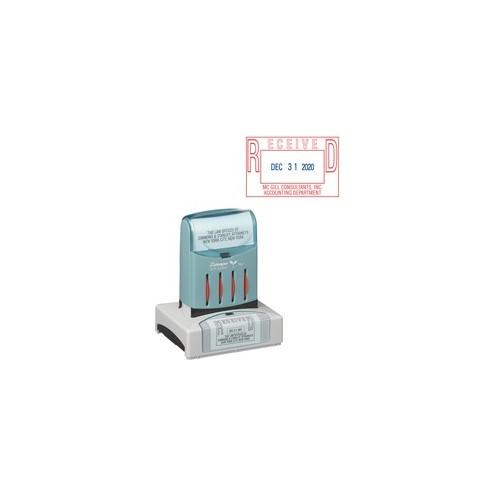 Xstamper Custom VersaDater Stamp - Custom Message/Date Stamp - 1.31" Impression Width x 2.12" Impression Length - 50000 Impression(s) - Recycled - 1 Each