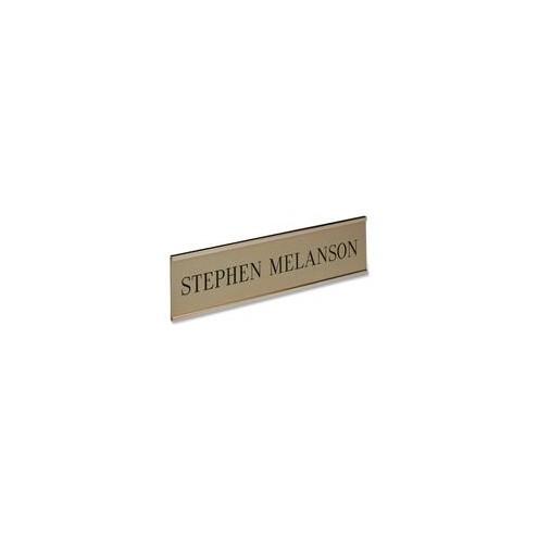 Xstamper Standard Gold Aluminum Wall Signs - 1 Each - 8" Width x 2" Height - Aluminum - Gold