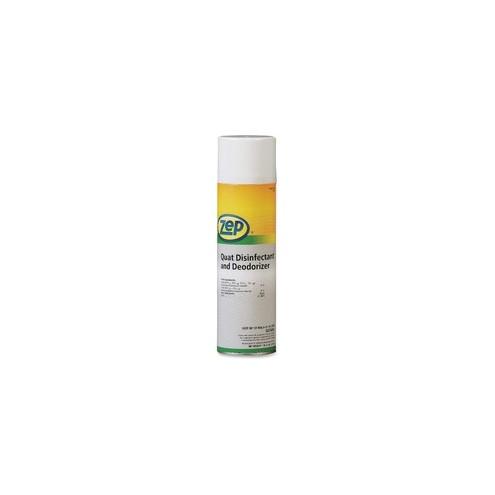 Zep Professional Quat Disinfectant Deodorizer - Aerosol - 24 oz (1.50 lb) - Fresh Clean, Lemon Scent - 1 / Each - Clear