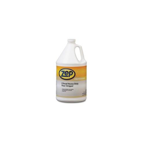 Zep Professional Z-Tread Heavy-Duty Floor Stripper - Concentrate - 128 fl oz (4 quart) - Citrus Scent - 4 / Carton - Clear