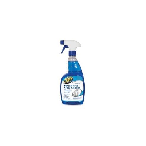 Zep Streak-free Glass Cleaner - Spray - 32 fl oz (1 quart) - 1 Each - Blue