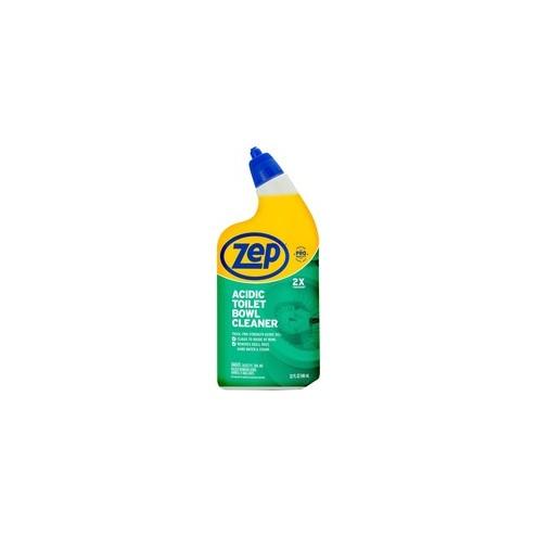 Zep Acidic Toilet Bowl Cleaner - Gel - 32 fl oz (1 quart) - Wintergreen Scent - 12 / Carton - White