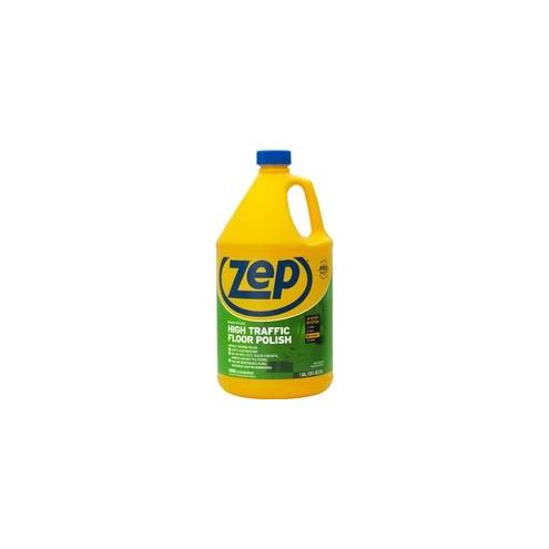 Zep Commercial High-Traffic Floor Finish - Liquid - 128 fl oz (4 quart) - 4 / Carton - Clear, Green