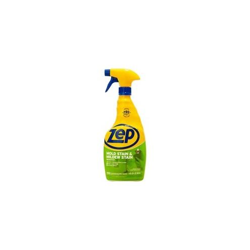 Zep No-Scrub Mold & Mildew Stain Remover - Spray - 32 fl oz (1 quart) - 12 / Carton - Blue