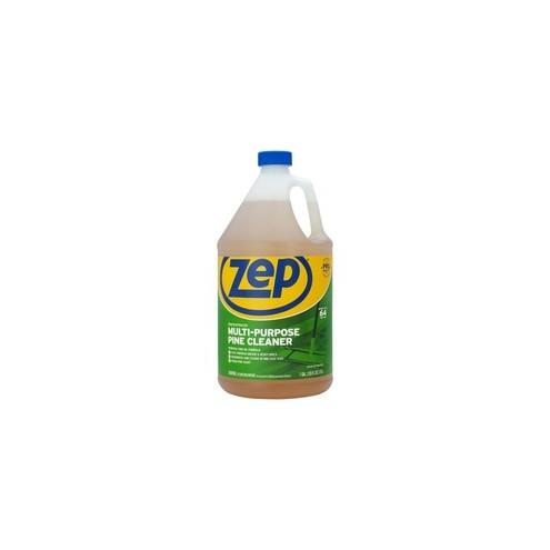 Zep Multipurpose Pine Cleaner - Liquid - 128 fl oz (4 quart) - Fresh Pine ScentBottle - 1 Each - Brown