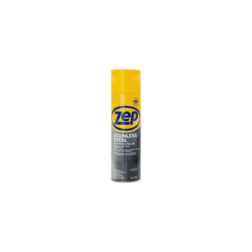 Zep Stainless Steel Polish - Spray - 14 fl oz (0.4 quart) - 12 / Carton - Chrome, Black