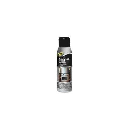 Zep Stainless Steel Spray Cleaner - Spray - 19 oz (1.19 lb) - 1 Each - Black, Chrome