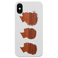 African Man Faces - Engraved - Wooden Phone Case