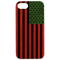  Afro American Flag - UV Color Printed - Wooden Phone Case - IPhone 13 Models