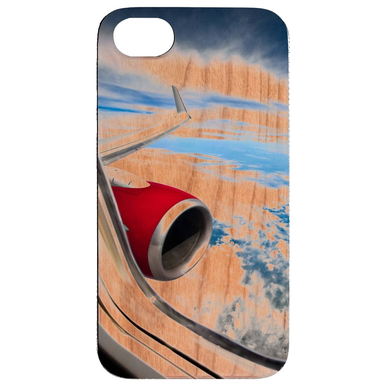 Airplane Window - UV Color Printed - Wooden Phone Case