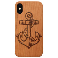 Anchor 1 - Engraved - Wooden Phone Case