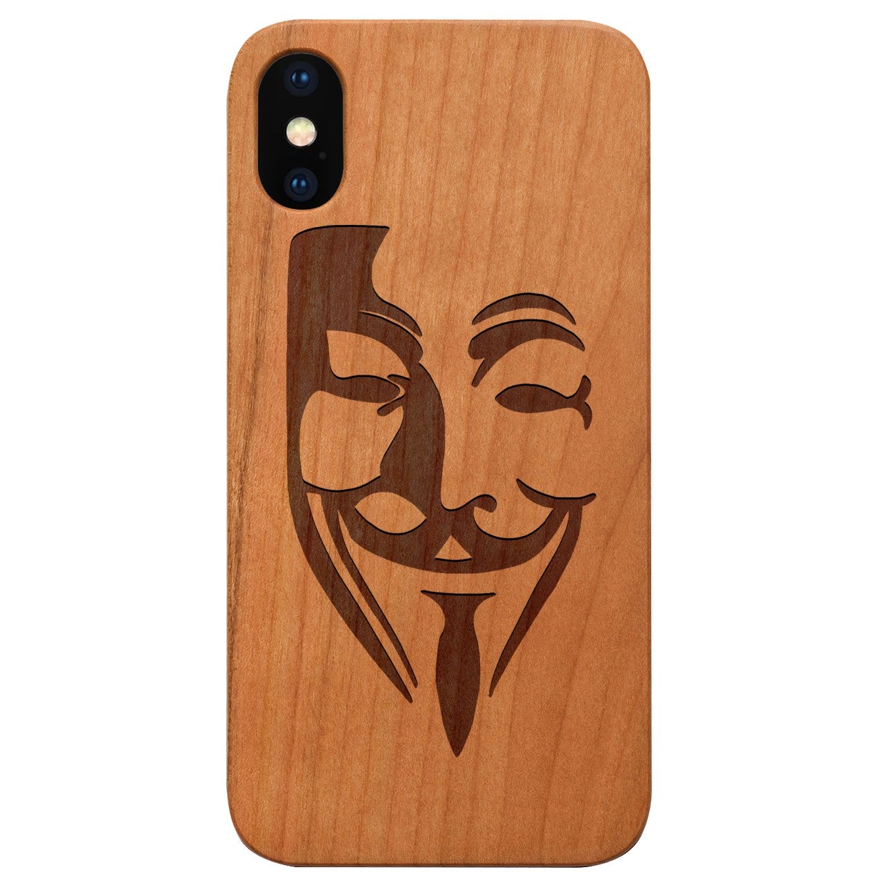  Anonymous - Engraved - Wooden Phone Case - IPhone 13 Models