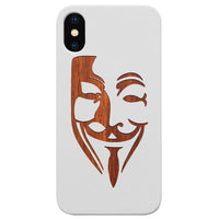 Anonymous - Engraved - Wooden Phone Case