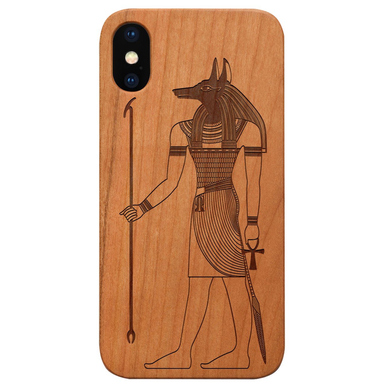 Anubis - Engraved - Wooden Phone Case