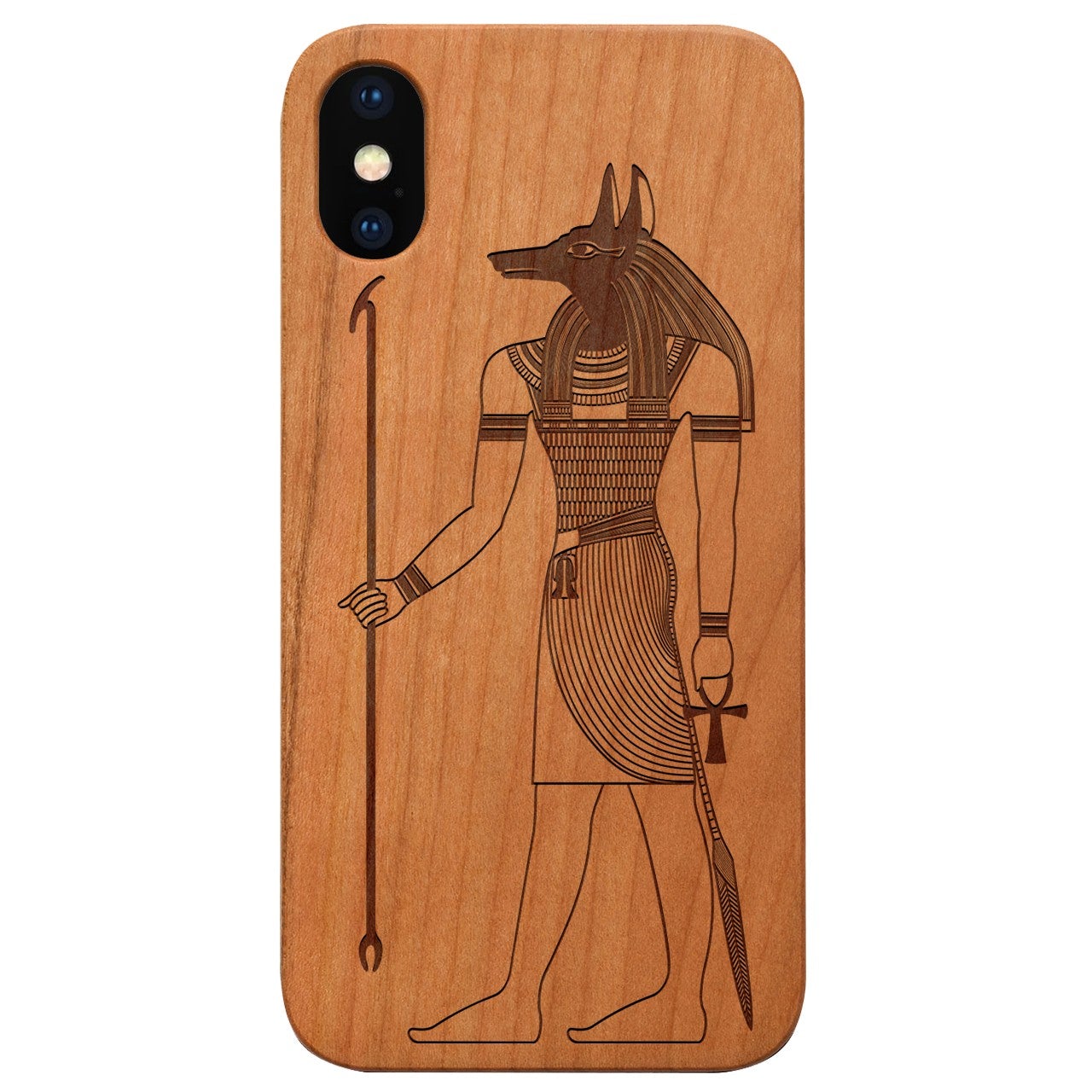  Anubis - Engraved - Wooden Phone Case - IPhone 13 Models