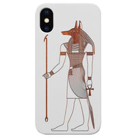 Anubis - Engraved - Wooden Phone Case