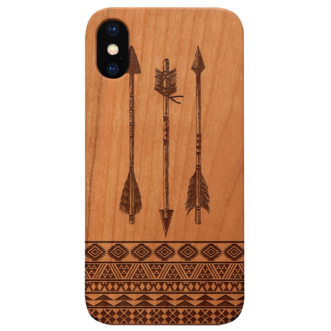 Arrows 1 - Engraved - Wooden Phone Case