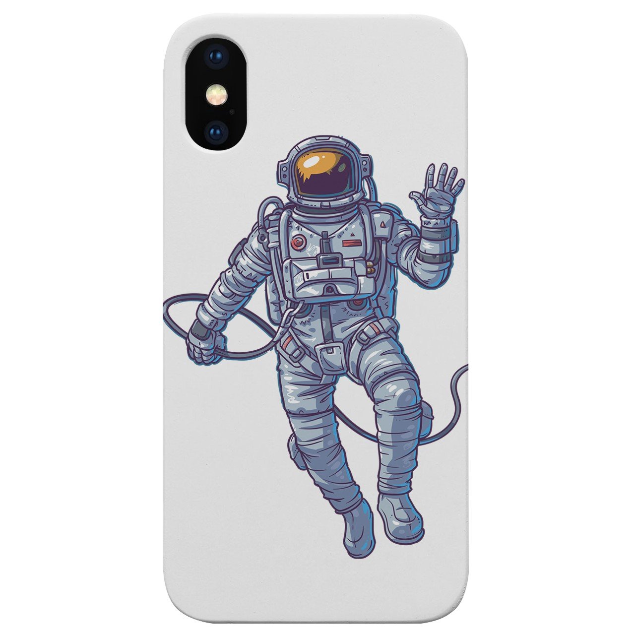 Astronaut - Engraved - Wooden Phone Case