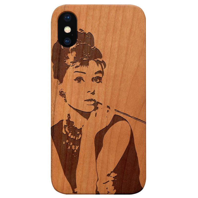  Audrey Hepburn - Engraved - Wooden Phone Case - IPhone 13 Models