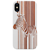 Barcode Zebra - Engraved - Wooden Phone Case