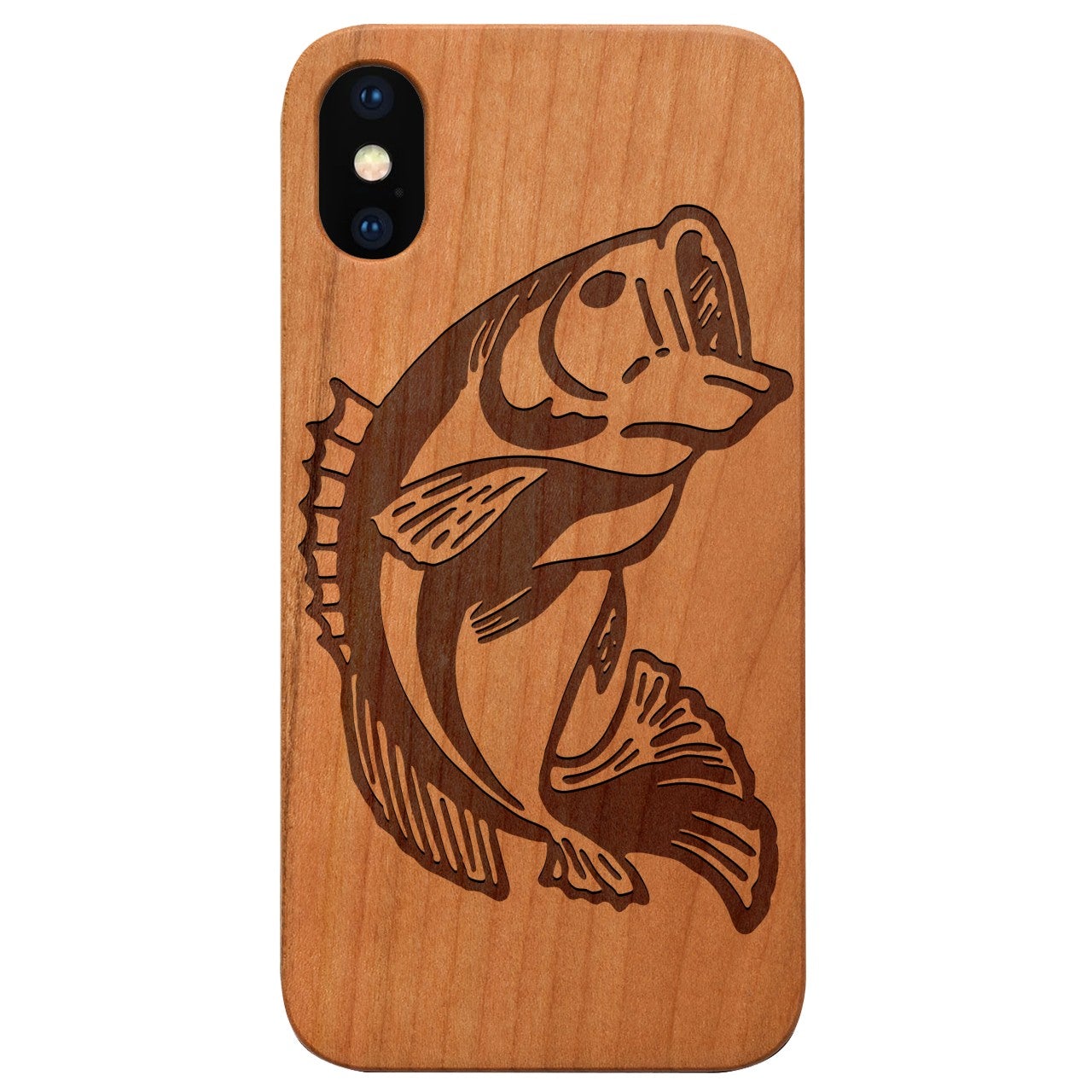  Bass Fish - Engraved - Wooden Phone Case - IPhone 13 Models