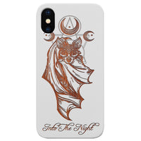 Bat - Engraved - Wooden Phone Case