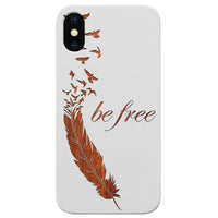 Be Free 1 - Engraved - Wooden Phone Case