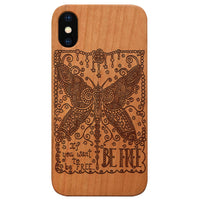 Be Free2 - Engraved - Wooden Phone Case