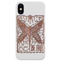 Be Free2 - Engraved - Wooden Phone Case