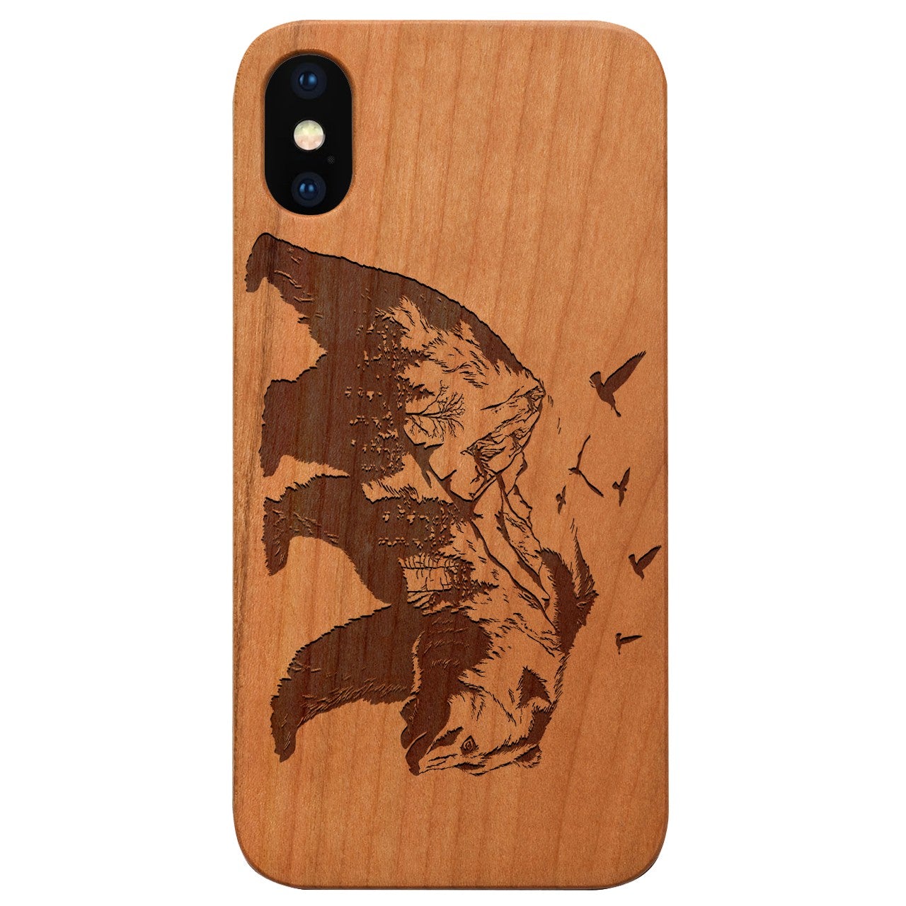  Bear Landscape 2 - Engraved - Wooden Phone Case - IPhone 13 Models