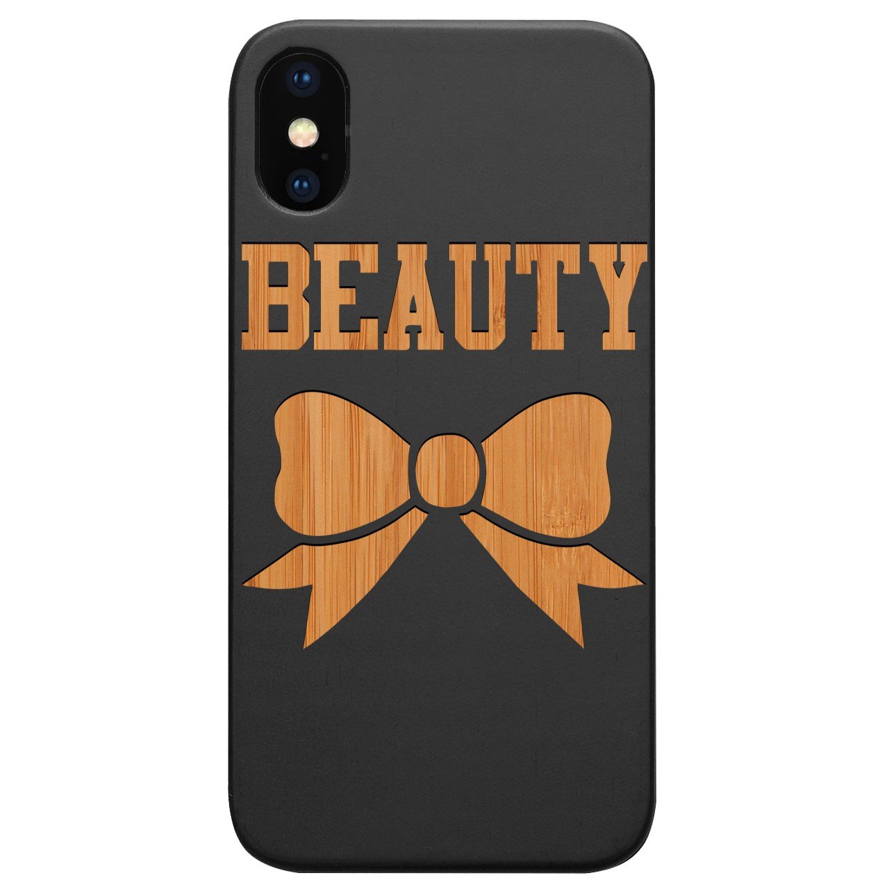 Beauty - Engraved - Wooden Phone Case
