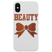 Beauty - Engraved - Wooden Phone Case