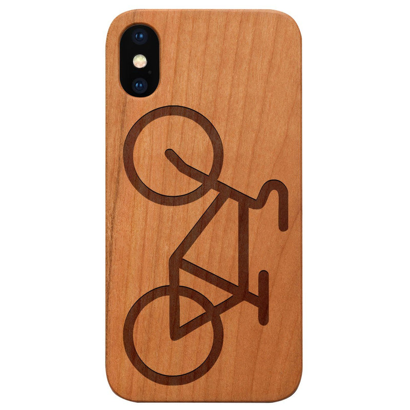 Bicycle - Engraved - Wooden Phone Case