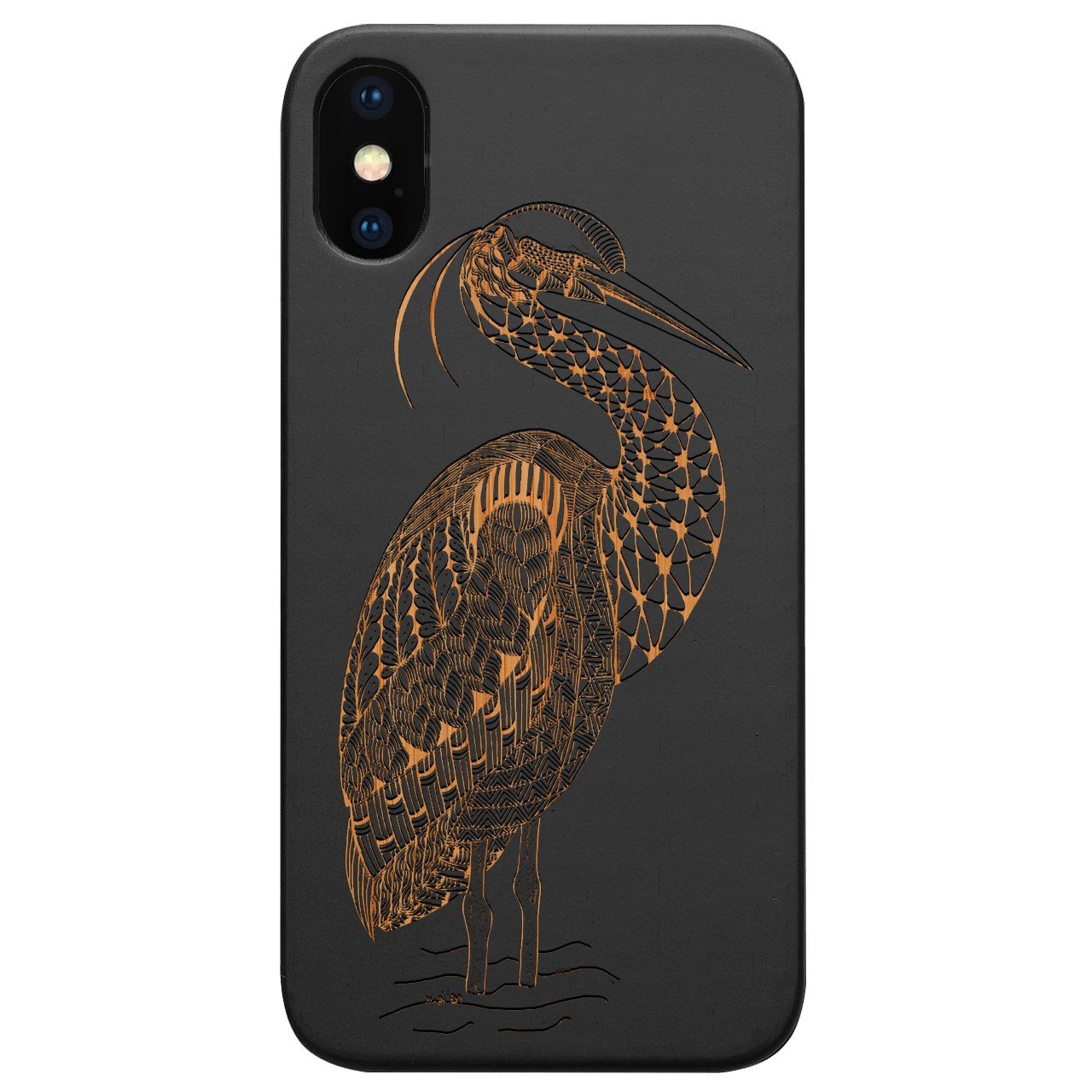 Bird Mandala - Engraved - Wooden Phone Case