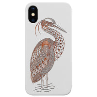 Bird Mandala - Engraved - Wooden Phone Case