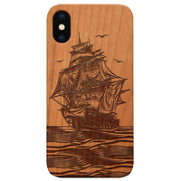 Boat - Engraved - Wooden Phone Case