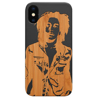 Bob Marley 2 - Engraved - Wooden Phone Case