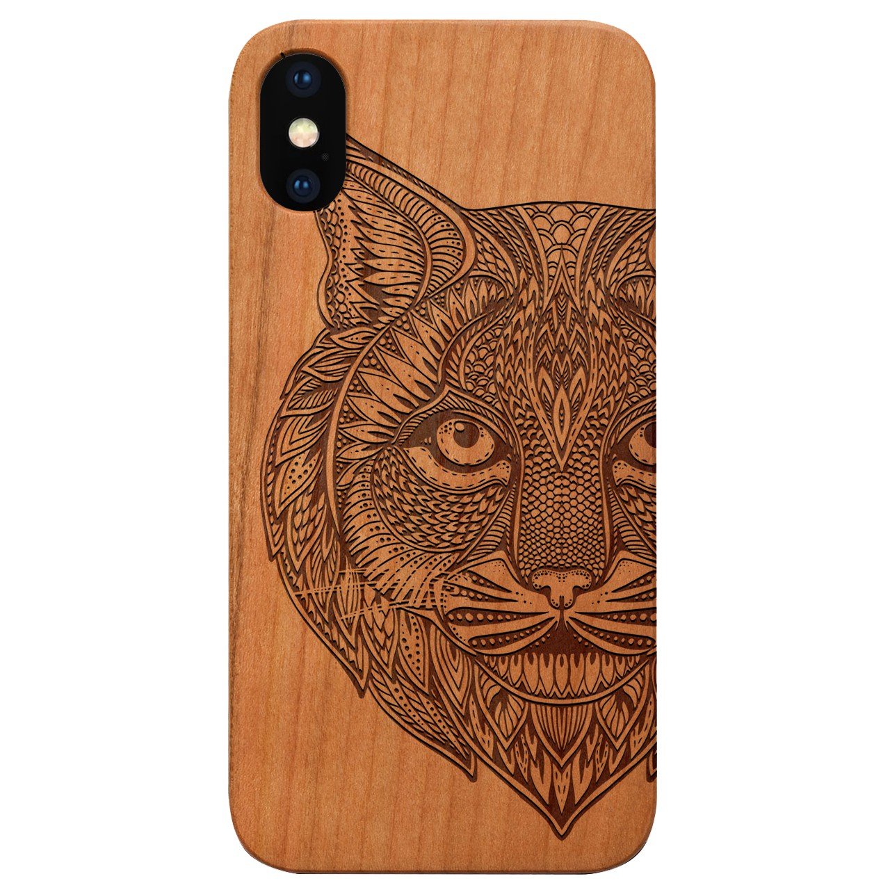 Bobcat - Engraved - Wooden Phone Case