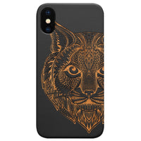 Bobcat - Engraved - Wooden Phone Case