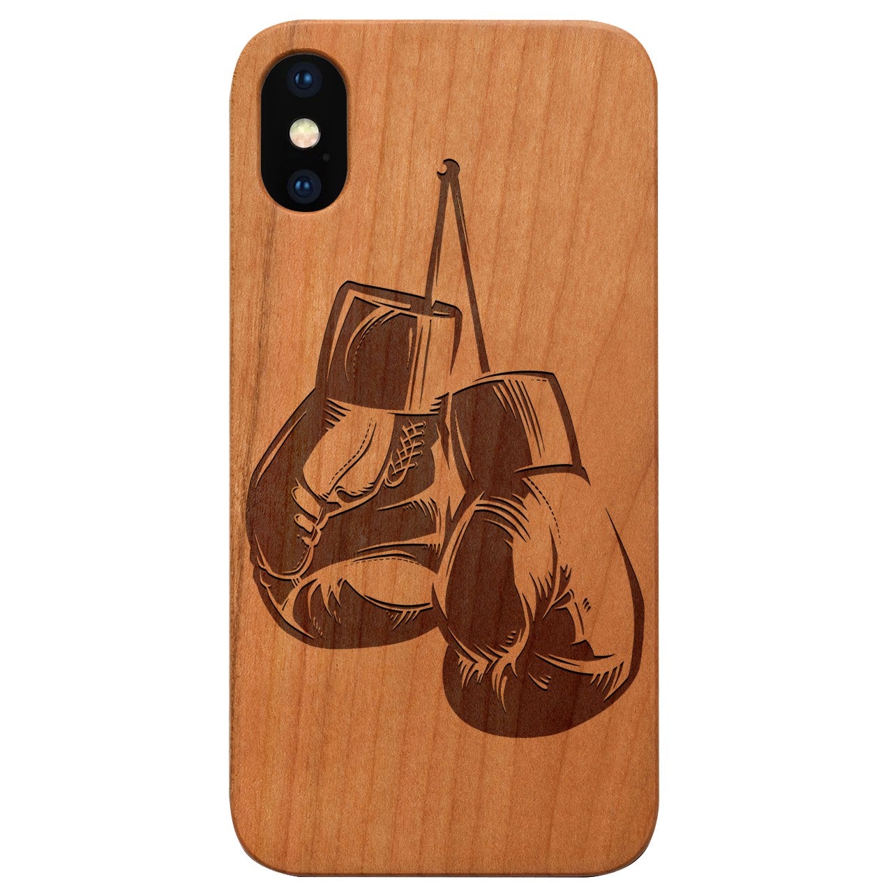  Boxing Gloves - Engraved - Wooden Phone Case - IPhone 13 Models