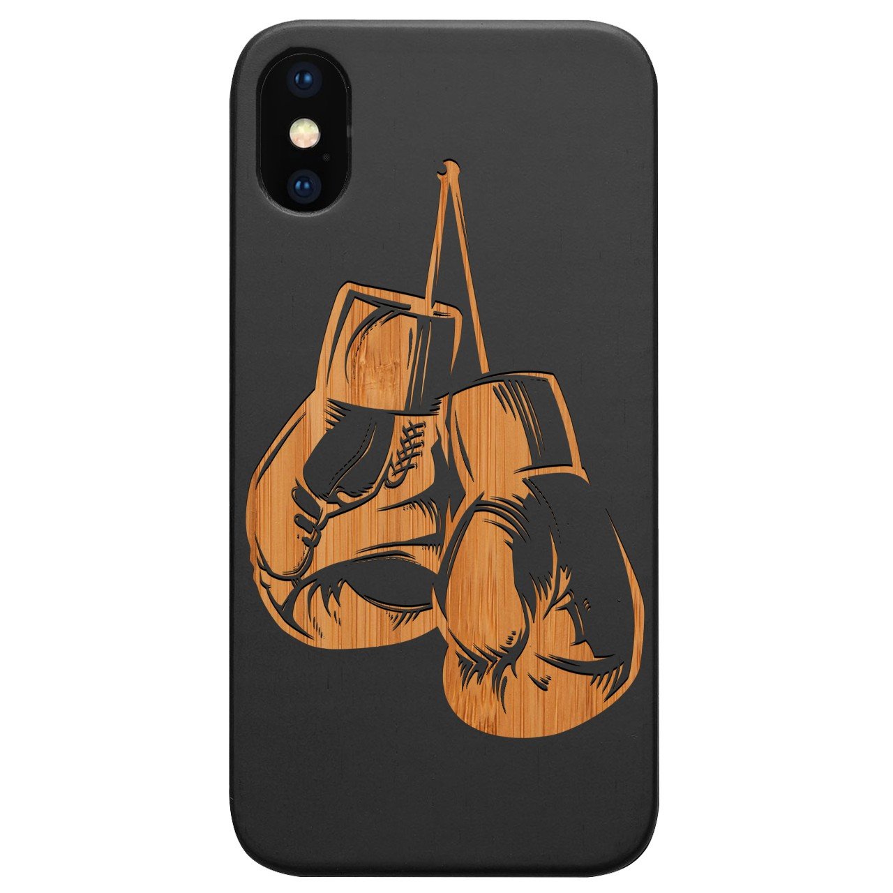 Boxing Gloves - Engraved - Wooden Phone Case