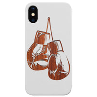 Boxing Gloves - Engraved - Wooden Phone Case