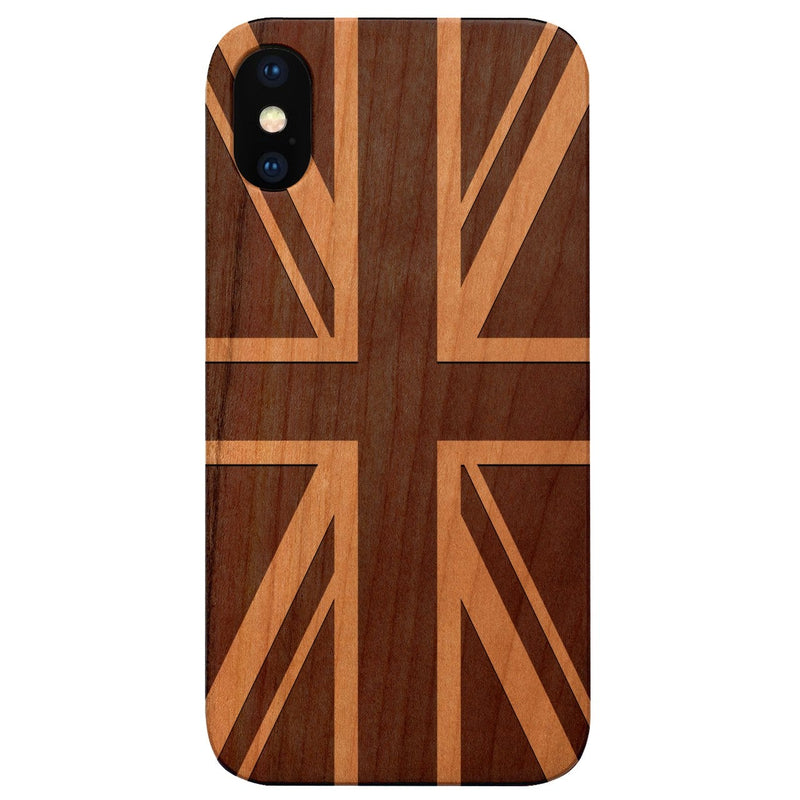  British Flag - Engraved - Wooden Phone Case - IPhone 13 Models