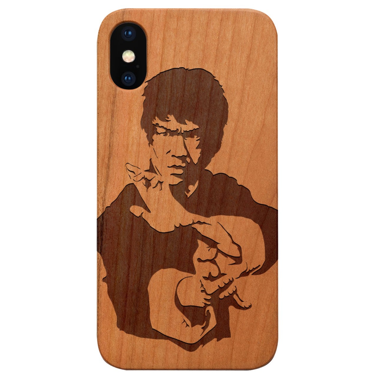  Bruce Lee - Engraved - Wooden Phone Case - IPhone 13 Models
