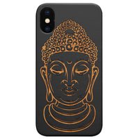 Buddha 1 - Engraved - Wooden Phone Case