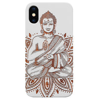 Buddha 2 - Engraved - Wooden Phone Case